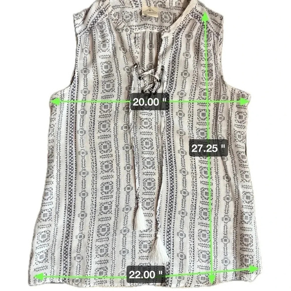 St. johns bay blue and white tank top size large - Picture 9 of 9